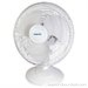 Impress 12 Inch 3 Speed Oscillating Table Fan- White 568914138