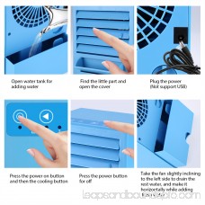 Keenso Mini Portable Fan,Mini Portable Desktop Air Conditioning Fan for Cooling Summer Hot Day Use US Plug 100~240V,Air Conditioning Fan
