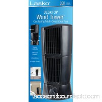 Lasko Desktop Wind Tower Oscillating Multi-Directional 2-Speed Fan, Model #T14305, Black   553301642