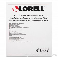 Lorell 12 Oscillating Desk Fan, Light Gray 554602777