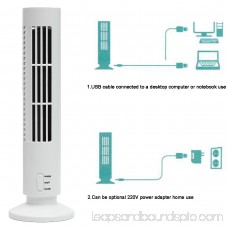 Mini Desk Fan Portable USB Cooling Air Purifier Air Conditioner Tower Bladeless with USB Cable