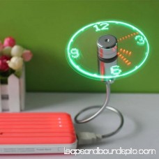 Mini Flexible Gooseneck LED Clock USB Fan For PC Notebook Time Display Cool