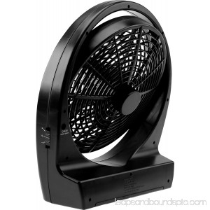 O2COOL Fan 10 inch Battery or Electric Operated Indoor/Outdoor Portable Fan with ac adapter, Tilts 90 Degrees