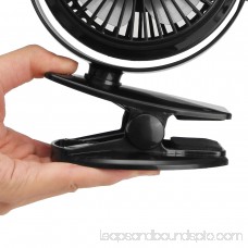 Portable 360° Adjustable Mini Clip Fan USB Rechargeable Battery Desk Fan For Baby Stroller Car Table Use Black / Green / Pink