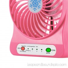 Portable Rechargeable LED Fan Air Cooler Mini Operated Desk USB Charging 3 Mode Speed Regulation LED Lighting Function