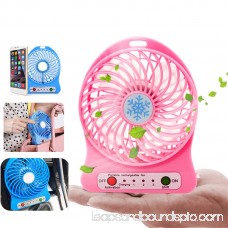 Portable Rechargeable LED Fan Air Cooler Mini Operated Desk USB Charging 3 Mode Speed Regulation LED Lighting Function