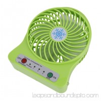 Portable Rechargeable LED Fan Air Cooler Mini Operated Desk USB Charging 3 Mode Speed Regulation LED Lighting Function   