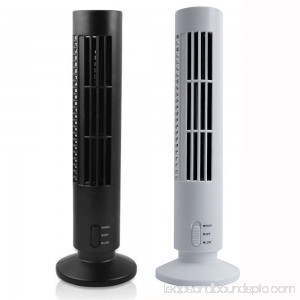Portable USB Vertical Bladeless Fan, Mini Air Condition Fan Desk Cooling Tower Fan for Home/Office