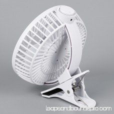 YKS 7-inch Portable USB Clip-on Fan 360 Degree Rotatation Desk Fan(White)