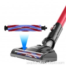 Dibea Cordless Stick Vacuum Cleaner Ultra Lightweight Bagless Sweeper Pet Hair Electric Broom with Motorized Brush Head 22.2V/120W High-Power Cyclone Suction Rechargeable Battery