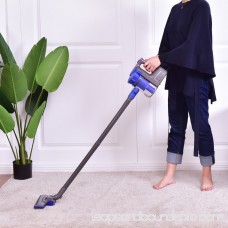 GHP Home Blue 12Lx5Wx9H Durable Bag-Free Canister Vacuum w 0.8L Dust Capacity