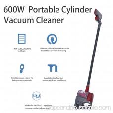 GHP Home Red 13.5Lx5Wx9H Durable Bag-Free Canister Vacuum w 0.8L Dust Capacity