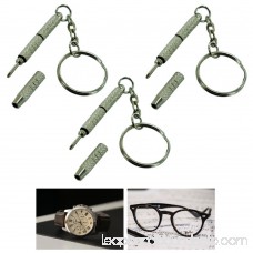 3X Precision Eyeglass Screwdriver Mini Keychain Sunglass Eyewear Repair Kit Tool