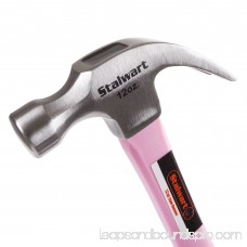 Fiberglass Claw Hammer With Comfort Grip Handle And Curved Rip Claw, 12 Oz By Stalwart (Durable Tool for Home Repair, DIY, Building, Woodwork) (Pink) 565431187