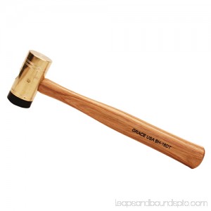 Grace USA Tools Delrin Tipped Brass Hammer 8 oz 555724194