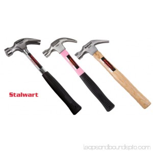 Your choice of (5) Quality Stalwart Hammers (Pink Fiberglass, Ball Pein, Fiberglass Claw, Tubular Steel, Natural Hardwood) 565431219