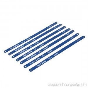 Unique Bargains 6 Pcs 250mm Working Length Carbon Steel Power Hacksaw Blades Blue 12mm x 0.6mm