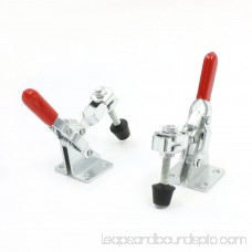 2pcs 101A Red Grip Flange Base Vertical Toggle Clamp 50Kg 110 Lbs