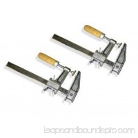 Set of 2-18" BAR CLAMPS 2.5" Throat Depth Heavy Duty Wood Handle Woodworking Tool   