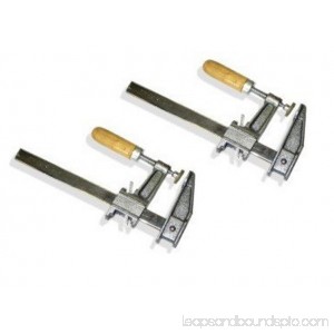 Set of 2-18 BAR CLAMPS 2.5 Throat Depth Heavy Duty Wood Handle Woodworking Tool