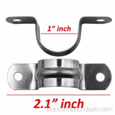 Wideskall® 1 inch Heavy Duty Pipe Tube Conduit Steel Hanger U Strap Clamps Clip w/ Screws (Pack of 12)
