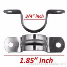 Wideskall® 1 inch Heavy Duty Pipe Tube Conduit Steel Hanger U Strap Clamps Clip w/ Screws (Pack of 40)