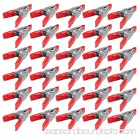 Wideskall® 2" inch Mini Metal Spring Clamps w/ Red Rubber Tips Clips (Pack of 12)   