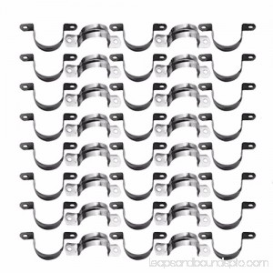 Wideskall® 3/4 inch Heavy Duty Pipe Tube Conduit Steel Hanger U Strap Clamps Clip w/ Screws (Pack of 4)