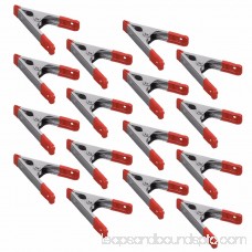 Wideskall® 4 inch Metal Spring Clamps w/ Red Rubber Tips Clips (Pack of 12)