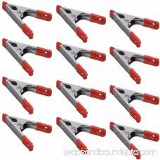 Wideskall® 4 inch Metal Spring Clamps w/ Red Rubber Tips Clips (Pack of 16)
