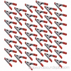 Wideskall® 4 inch Metal Spring Clamps w/ Red Rubber Tips Clips (Pack of 24)