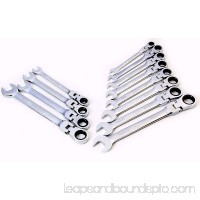12PC FLEX Head Ratchet Combination Wrench Tool Set, SAE   