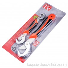 2Pcs Multi-function Universal Quick Grip Adjustable Wrench 8-32mm Spanner Tool Set