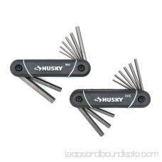 Husky Allen Wrench SAE Metric Folding Hex Key Set Hand Tool 17 Piece