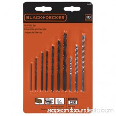 BLACK+DECKER 71-717 10pc Black Oxide & Masonry Drill Bit Set 1186036