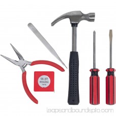 Household Hand Tools, Tool Set - 6 Piece by Stalwart, Set Includes â Hammer, Screwdriver Set, Pliers (Tool Kit for the Home, Office, or Car) 554657883