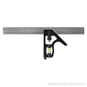 Stanley Tools Combination Square, Steel, 12, Black/Chrome 563564498
