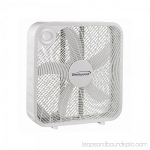 20 in. Slim Compact 3 Speed High Velocity 5 Blade Box Fan, White