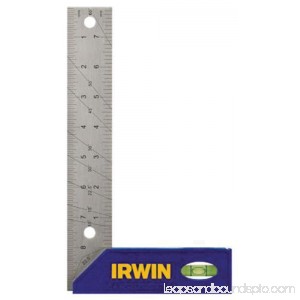 Irwin 1794473 Tri and Mitre Square, 8 in L, Stainless Steel Blade/High Impact ABS Handle