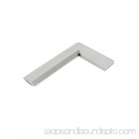 Unique Bargains Woodworking 100mm x 63mm L Shaped Beveled Edge Try Square Ruler Silver Tone   