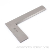 Unique Bargains Woodworking 160mm x 100mm L Shaped Beveled Edge Try Square Ruler Silver Tone