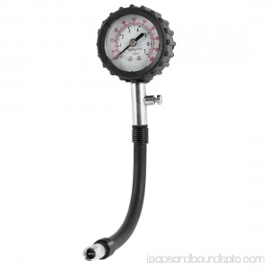 Durable 0-100lb 0-7bar Release Button Tire Tyre Pressure Gauge for Motorcycle Auto Car