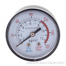 Unique Bargains Round 0-180psi 0-12 kg/cm2 13mm 1/4BSP Thread Dia Dial Air Pressure Gauge
