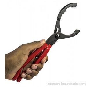 Bastex 12 inch Oil Filter Wrench Pliers - Long Handle Grip, Removes Filters up to 4 5/8