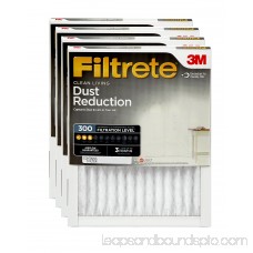 Filtrete Clean Living Dust Reduction HVAC Furnace Air Filter, 300 MPR, 20 x 24 x 1 inch, Pack of 4 Filters 570889119