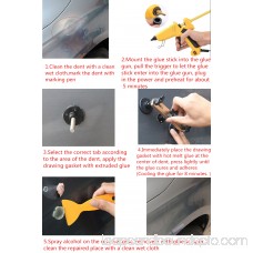 Auto Body Paintless Dent Removal Tools Kit Bridge Dent Puller Kits with Hot Melt Glue Gun PDR Tools