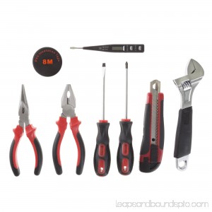 Household Hand Tools, Tool Set - 9 Piece by Stalwart, Set Includes â Adjustable Wrench, Screwdriver, Pliers (Tool Kit for the Home, Office, or Car) 566137362