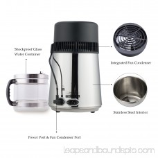 Water Distiller Purifier Stainless Steel Internal 4L Filter Effective (Silver)