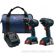 Bosch CLPK232A-181 18-Volt Compact Tough 1/2 Drill/Driver & 1/4 Hex Impact Driver Cordless Combo Kit 568283260