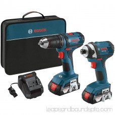 Bosch CLPK26-181 Compact 1/2 Drill/Driver & 1/4 Hex Impact Driver 18-Volt Cordless Combo Kit 567083177